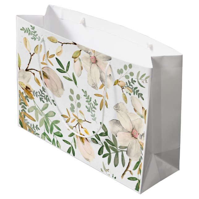 Vattenskärk Magnolia Flowers Gift Bag (Baksidan Vinklad)
