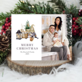 Vattenskärk Rustic Gnome Photo Helgdag Postcard Helg Vykort