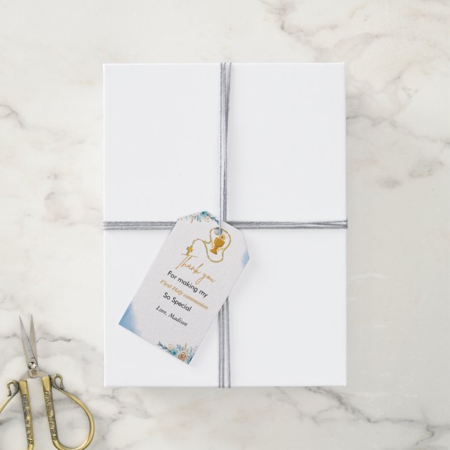 Vattenskärk stänk, första heligan tack presentetikett (Med Snöre)