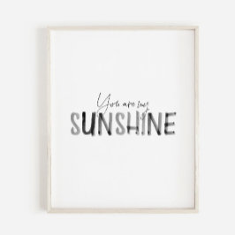 Vattenskärk svart du är min solskartskrift poster