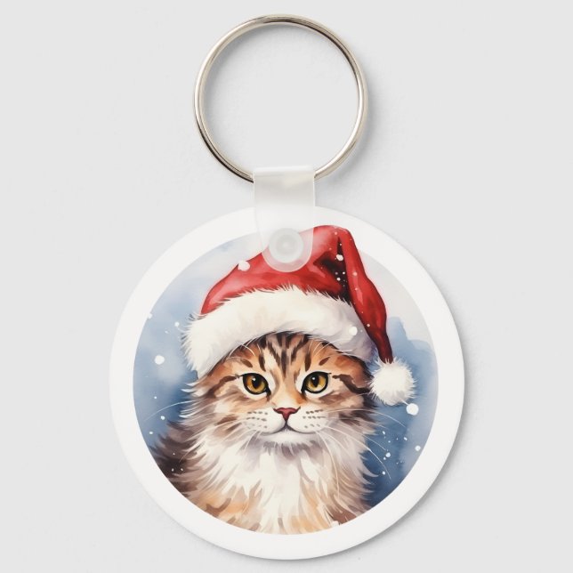 Vattenskärkta Cute-julklapp vacker Nyckelring (Framsida)