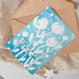 Vattenskärkta vita blommor - tack vare ditt kort