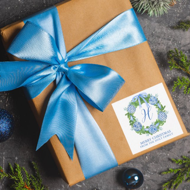 Vattenskärl Chinoiserie God jul Anteckningskort (Skapare uppladdad)