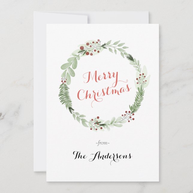 Vattenskärl för frisk krans Fotoport, Helgdag Julkort (Framsida)