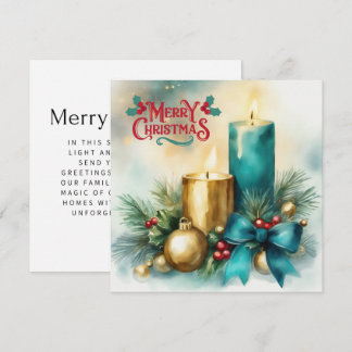 Vattenskärl med ljus och Tiffany Julkort