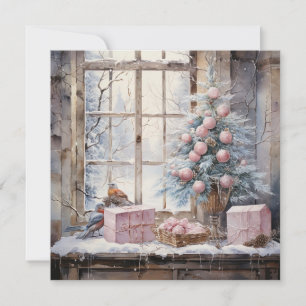 Vattenskärl Rosa Shabby chic julkort