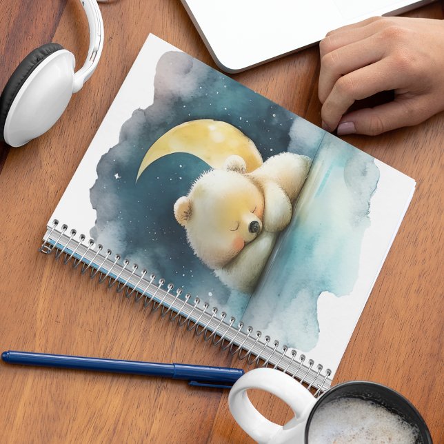 Vattenskärlning Anteckningsbok (Watercolor Sleeping Bear)