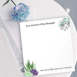 Vattenskärlning från lärarcentralen anteckningsblock