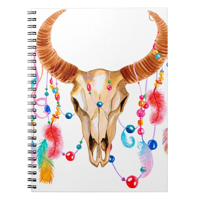 Vattenskärlskalle som är isolerat på vitt anteckningsbok (Framsidan)