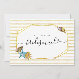 Vattenskärmar kommer du att bli min bridesmaid inbjudningar