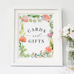 Vattenskärmar och gåvor för Blomsterträdgård av Poster