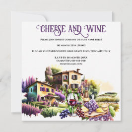 Vattenskärna av vinodling i vin i Tuscan villa Inbjudningar