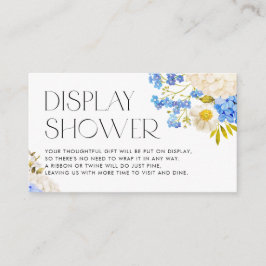 Vattenskärna Blå och Vita Hydrangea Visning Shower Tilläggskort