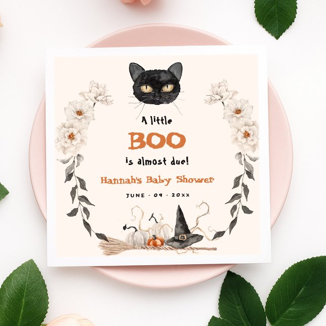 Vattenskärna en liten boo Halloween-babyskor Pappersservett (Skapare uppladdad)