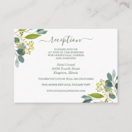 Vattenskärna, eukalyptus Brölloprecept Tilläggskort