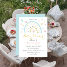 Vattenskärna för regnbåge, rosa Blue Baby Shower
