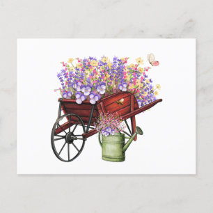 Vattenskärna Land Wagon, Vattendjor och blommor Vykort