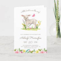 Vattenskärna Little Lamb Vår Meadow Baby Shower