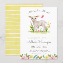 Vattenskärna Little Lamb Vår Meadow Baby Shower