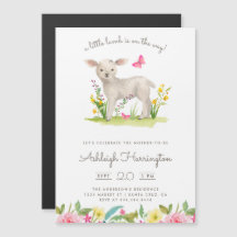 Vattenskärna Little Lamb Vår Meadow Baby Shower