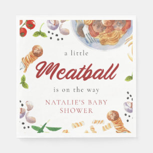 Vattenskärna Meatball Italienskt babyskor Pappersservett