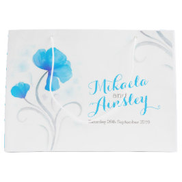 Vattenskärna med bröllop ger skum av blått namn-pr