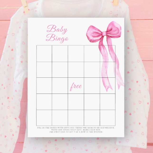 Vattenskärning rosa Baby Bingo-spel (Skapare uppladdad)