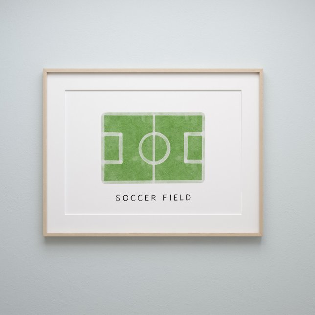 Vattenskärning vintage fotboll fält-affisch poster (Skapare uppladdad)