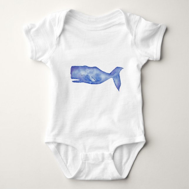 Vattenskärning Whale baby kläder T Shirt (Framsida)