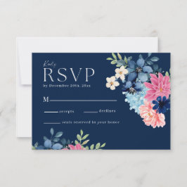 Vattenskärtad blommigt foliage löv pastel Bröllop OSA Kort