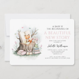 Vattenskärtad Blommigt för nya artiklar, babyskor Inbjudningar