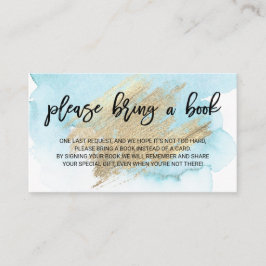 Vattenskärtad turkos För med sig en Bok-babyskal Tilläggskort