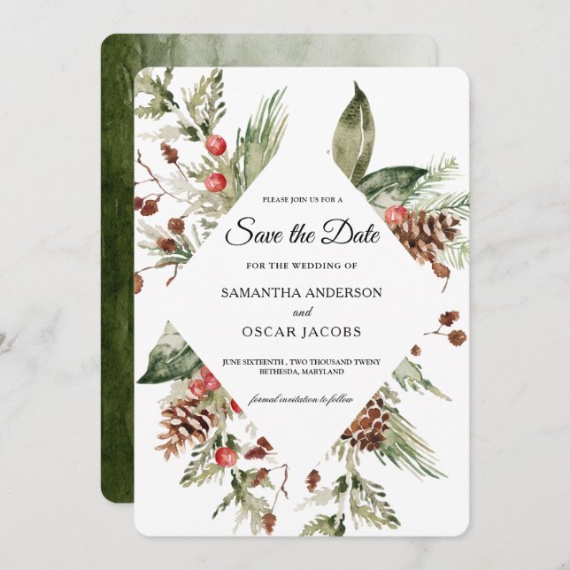 Vattenskärtaren Grönt Gräs Träd & Gräs Cone Spara Datumet (Fram/baksida)