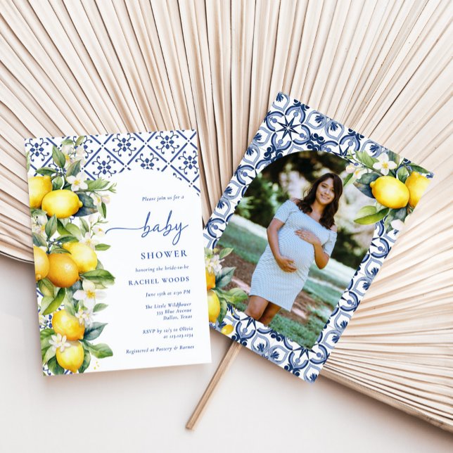Vattenskärtaren Italienska Lemon Baby Shower Inbjudningar (Skapare uppladdad)