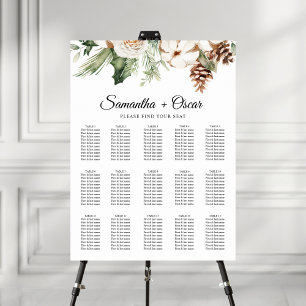 Vattenskärtaren Winter Grönt Gräs Träd & White Flo Poster