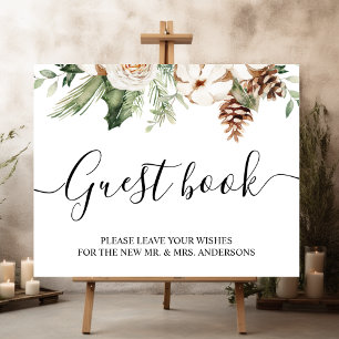 Vattenskärtaren Winter Grönt Gräs Träd & White Flo Poster