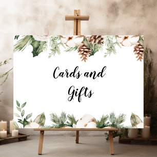 Vattenskärtaren Winter Grönt Gräs Träd & White Flo Poster