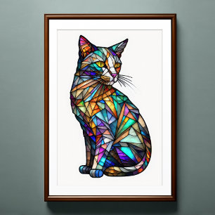 Vattenskärtat glas, Stil Cat 2:3 Poster