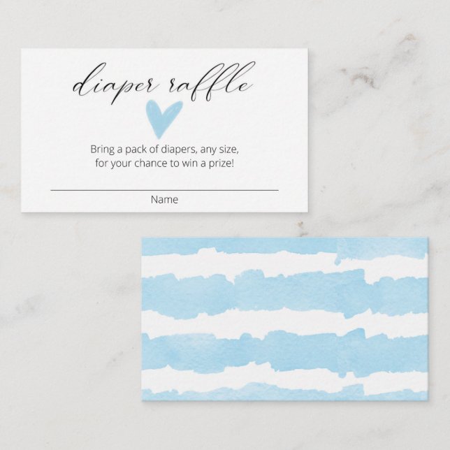 Vattenskärtblått hjärta, modernutida träffel bilje tilläggskort (Fram/baksida)