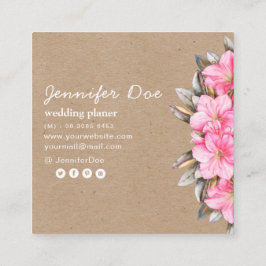 Vattenskärtblommor, Affärskort Fyrkantigt Visitkort