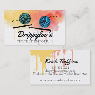 Vattenskärtgarn av krok affärskort visitkort