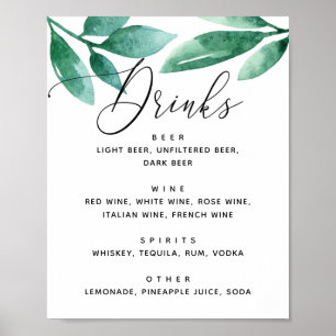 Vattenskärtgrey botaniska bröllop-drycker pub poster