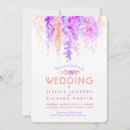 Vattenskärtinbjudningar till Vinstockars lila oran Inbjudningar