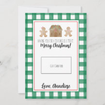 Vattenskärtkort för Gingerbröd Lärare julklapp