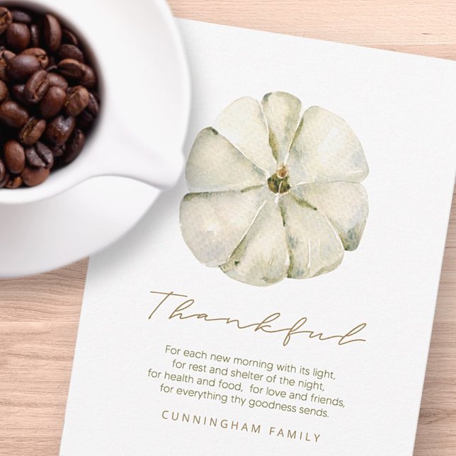 Vattenskärtlig Thanksgiving för höstpumpa Julkort (Skapare uppladdad)