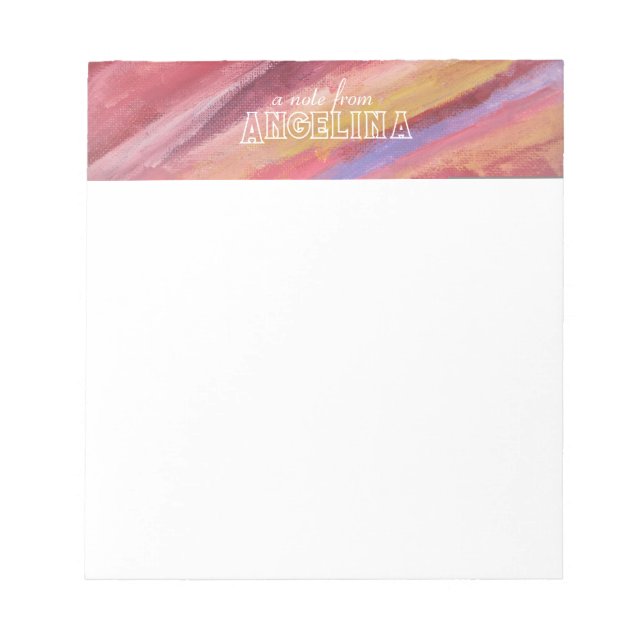 Vattenskärtsim, terracotta, vit brev anteckningsblock (Framsida)