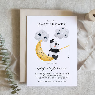 Vattenskärtskläder för Cute Panda Twinkle Baby Sho Inbjudningar