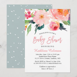 Vattenskärtskläder för modern Blommigt för babyklä Inbjudningar