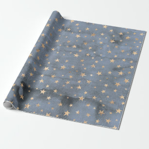 Vattenskärtskocka guld-stjärniga lavender presentpapper