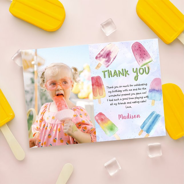 Vattenskärtskocklek Födelsedag Foto - tackkort Tack Kort (Skapare uppladdad)